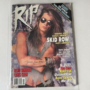 RIP Magazine Rickie Sambora Ozzy Osbourne Vintage November 1989
